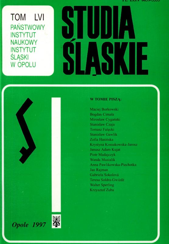 Studia Śląskie tom 56 - okładka