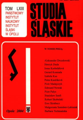 Studia Śląskie tom 63 - okładka