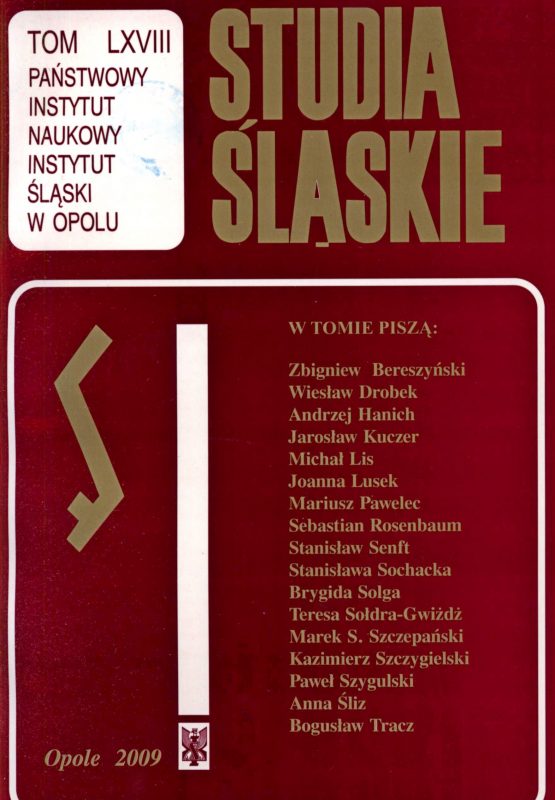 Studia Śląskie tom 68 - okładka
